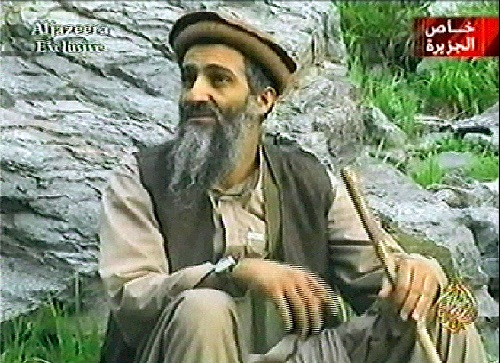 Osama bin Laden is seen in this screen grab from Al-Jazeeras satellite channel a day before the second anniversary of the September 11 attacks. (Balkis Press/Abaca Press/MCT)