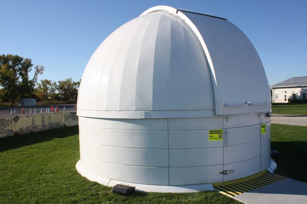 Niles Wests new Observatory located in the south parking. Photo by Rand Jasser