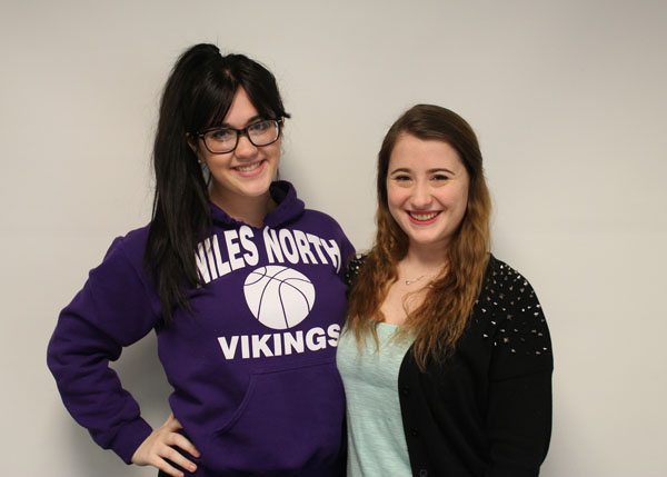 Senior Breana Brill on gender equality with senior Gretchen Sterba, a contributor to the video. 