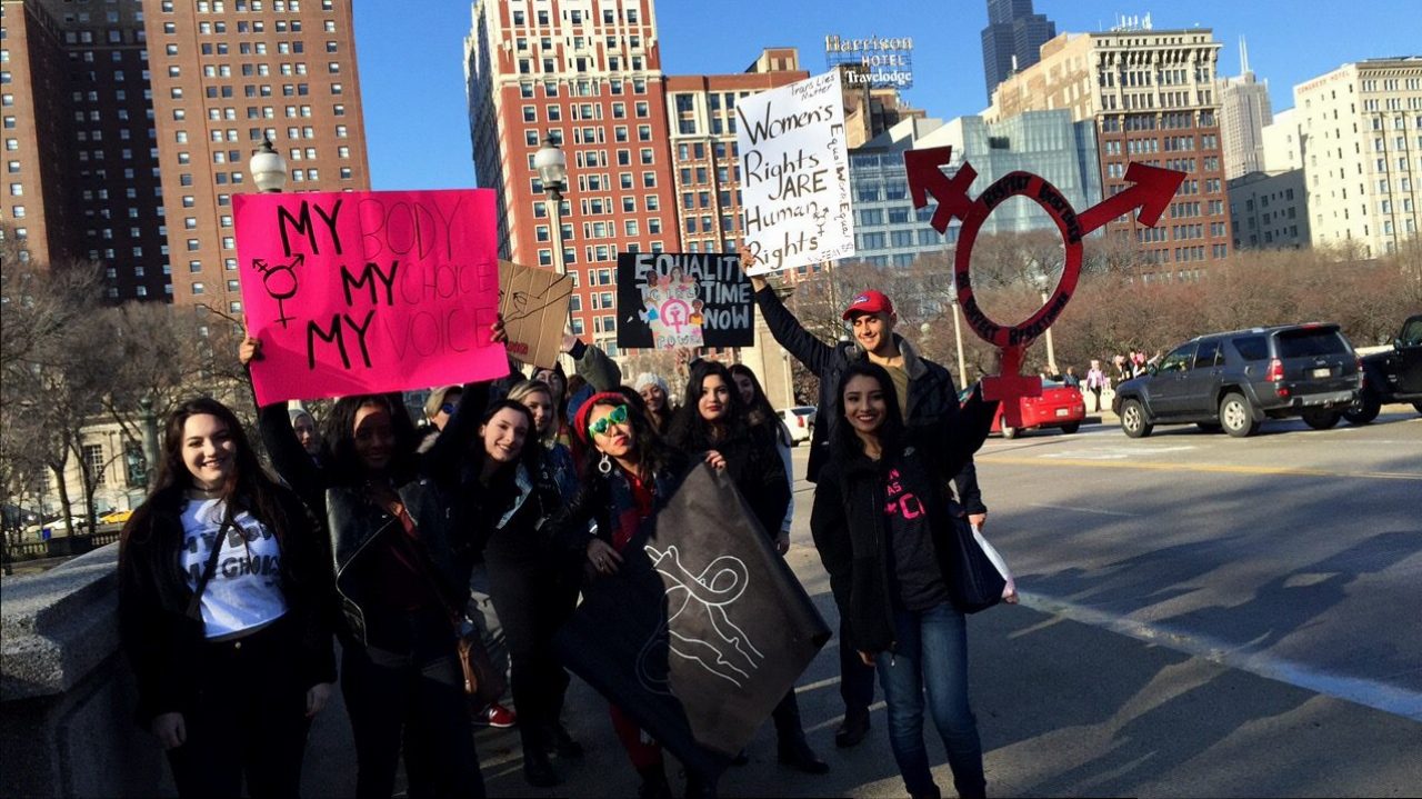 Niles West Students March on Chicago for Human Rights