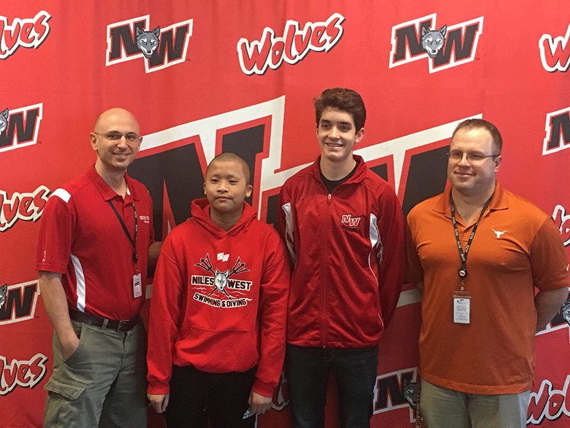 Niles West News  Niles West Boy's Swim Takes Bleached Hair to a New Yellow