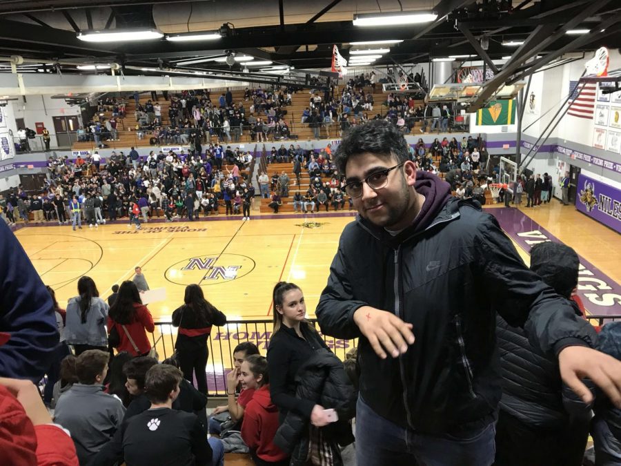 Senior Amir Shirsalimian is a fixture at Niles West sporting events.