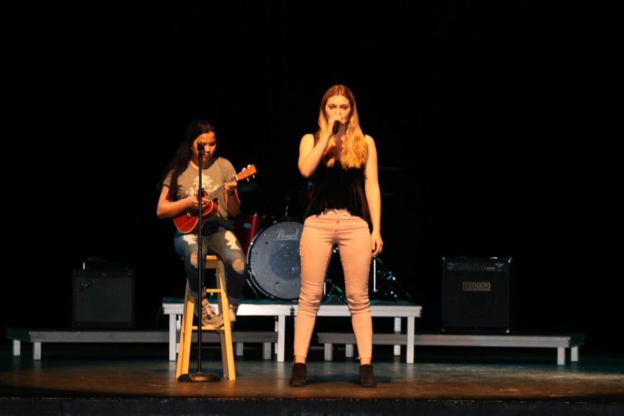 Abigail Davis practicing her Song Normal Girl accompanied by Ria Bonjoc for Variety Show.