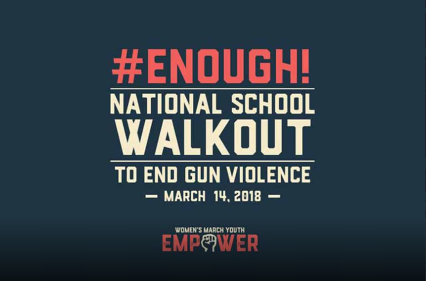 One of the posters for the walkout taking place this upcoming Wednesday. 