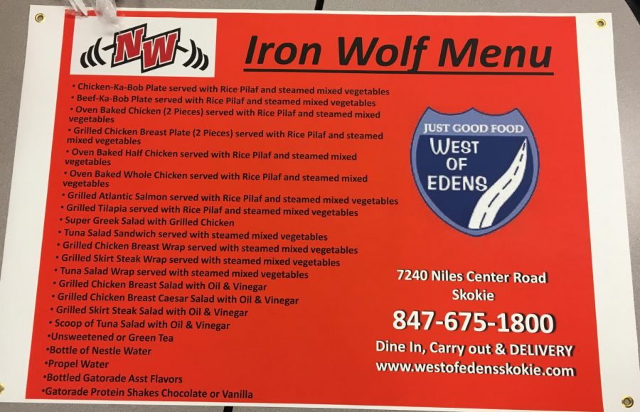 The official Iron Wolf Menu poster!