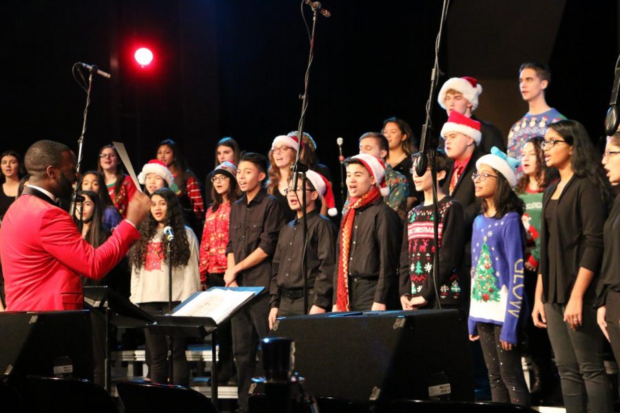 Choir sining at their Holiday concert.