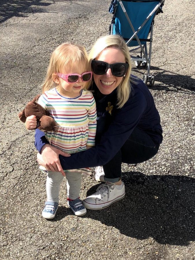 German teacher Caroline Adducci with her daughter, Hazel.