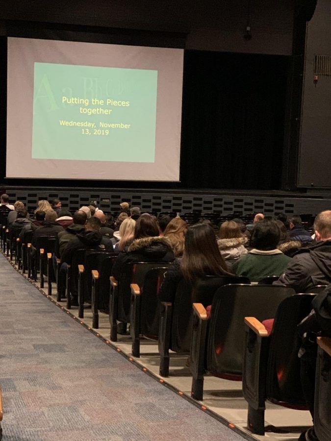 Putting the Pieces Together for juniors and families was held in the Niles West auditorium on Wednesday evening. 