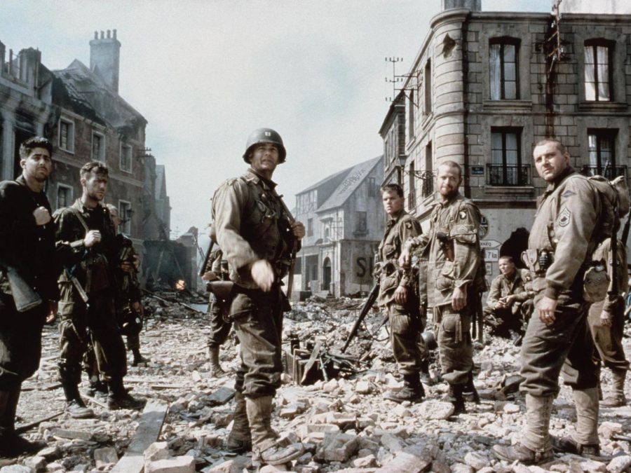 A scene from the moving Saving Private Ryan. 