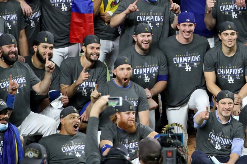 October 27, 2020 - World Series, game 6, Los Angeles Dodgers vs. Tampa Bay Rays ending at 3-1. Resulting with the LA Dodgers becoming the 2020 World Series Champions. 