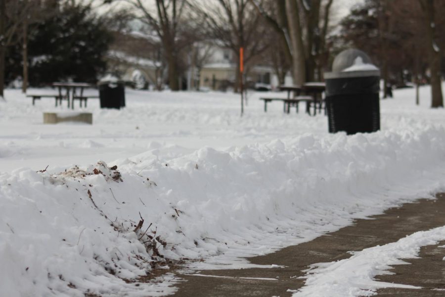 Some of the sidewalks cleared for others to walk across and enjoy the winter views. 