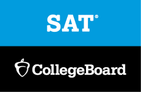 Logo for the SAT exam and College Board.