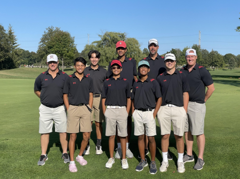 The 2021 Boys golf team that will be going to regionals on Monday. 