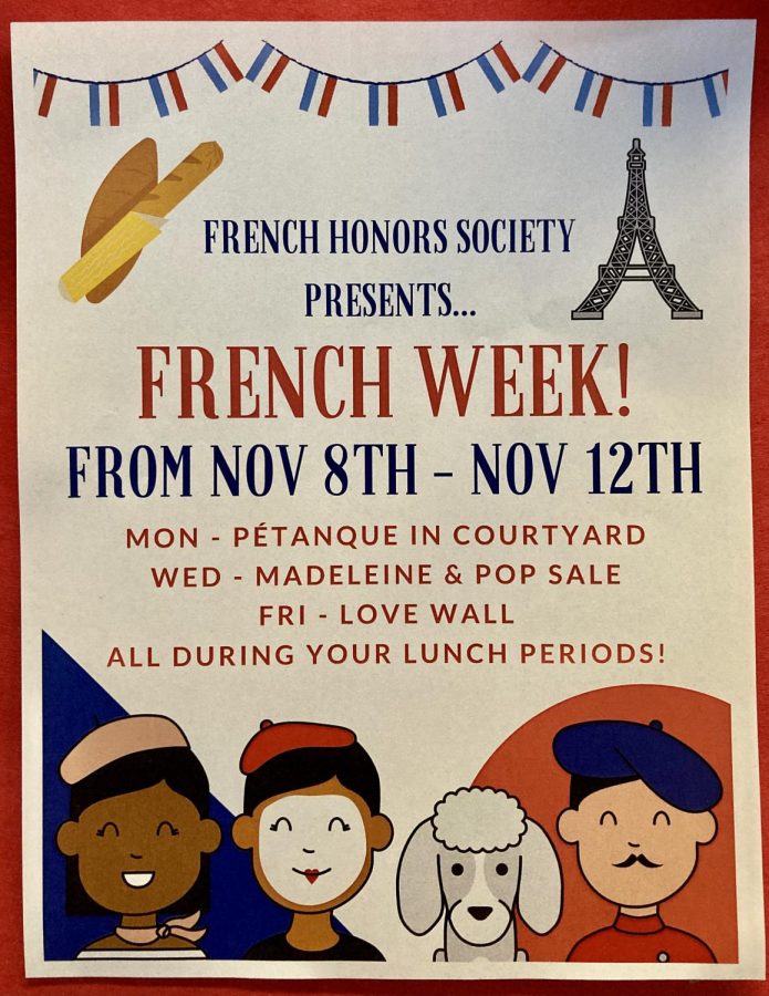 Flyer for the French Honors Societys event.