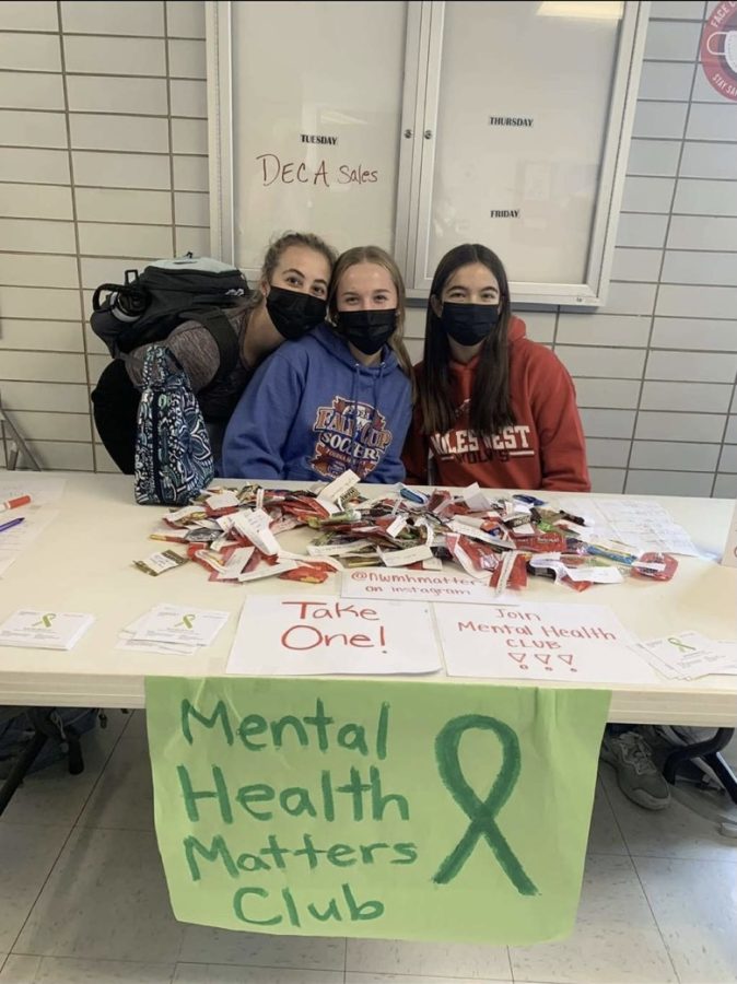Mental Health Matters Club passed out positive message candy grams during lunch periods.