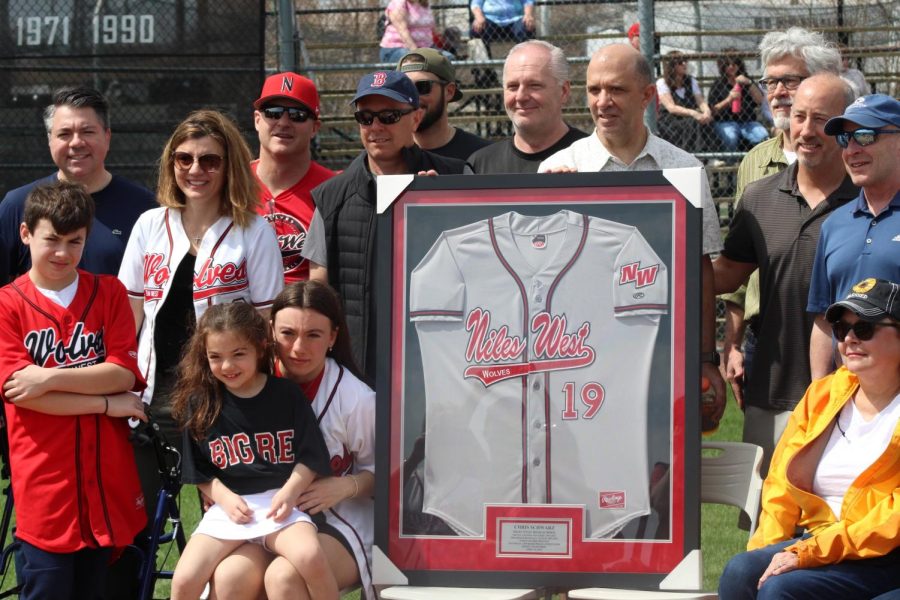 Schwarzs extended family and friends attended the retiring of his number on Saturday, April 23. 
