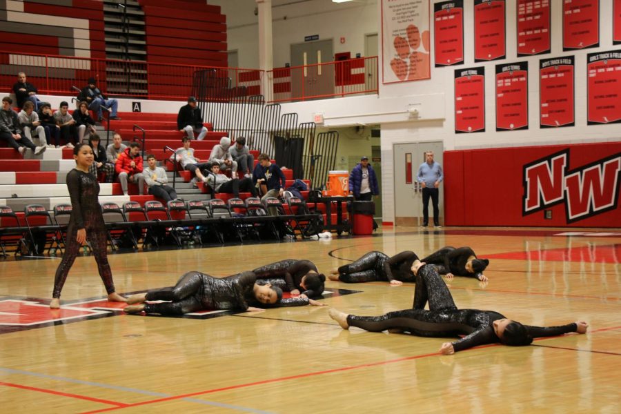 Varsity dance team steals the show with their halftime performance.
