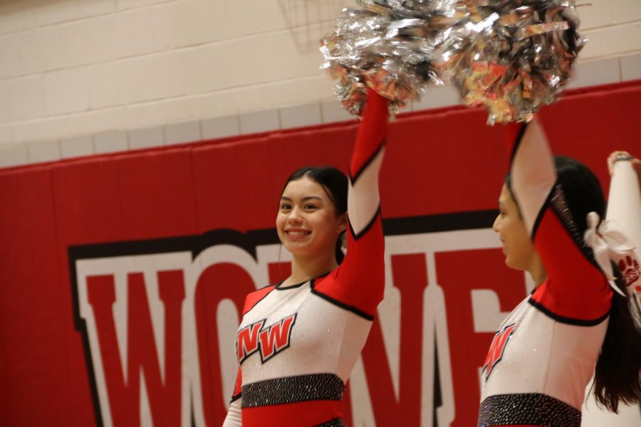 Cheerleader Maddy Chazen brings the spirit from the sidelines.