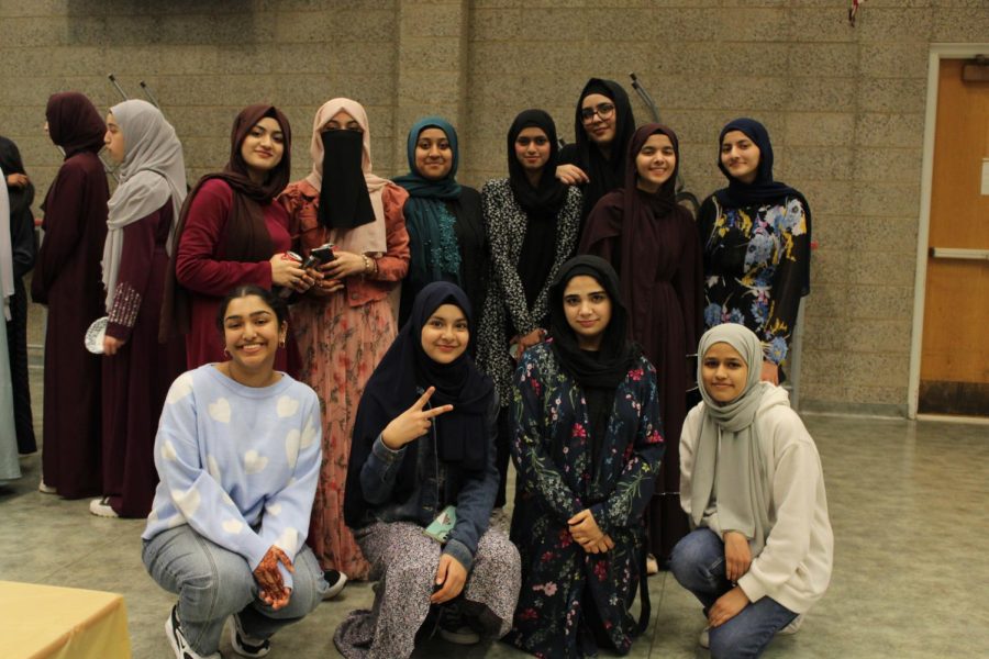 Members of MSA pose for a photo after their prayer.  