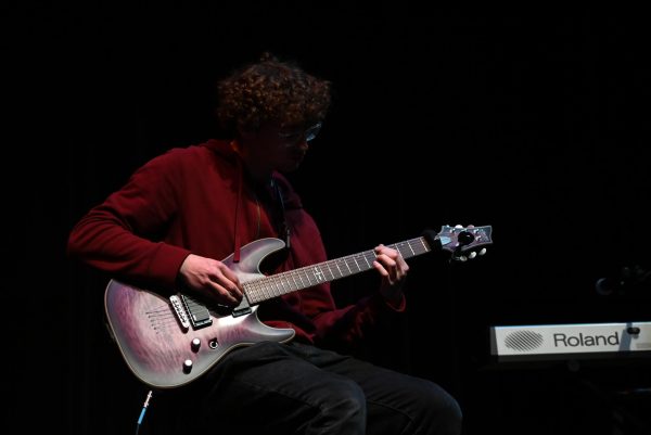 Paul Maitino, senior, plays his rendition of "Nautilus," on guitar. 