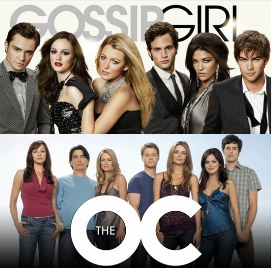 The O.C and Gossip Girl show posters.