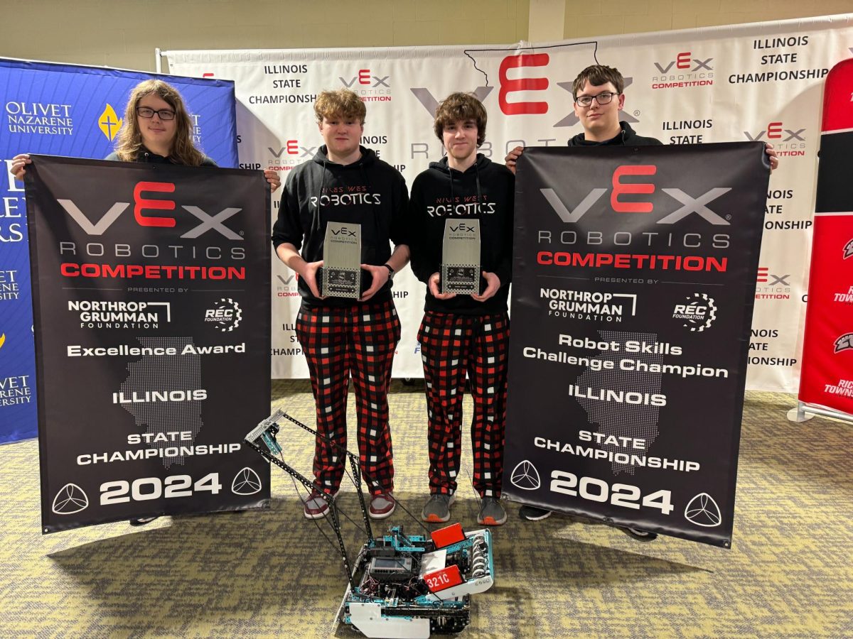 Team 321C poses with their award at regionals. 