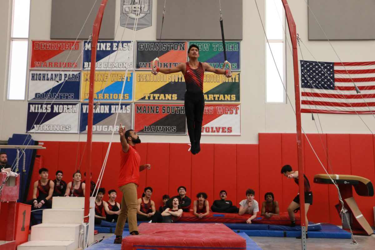 The iron cross is a difficult skill for gymnastics but Ronald Rivera, junior, was able to complete it. 