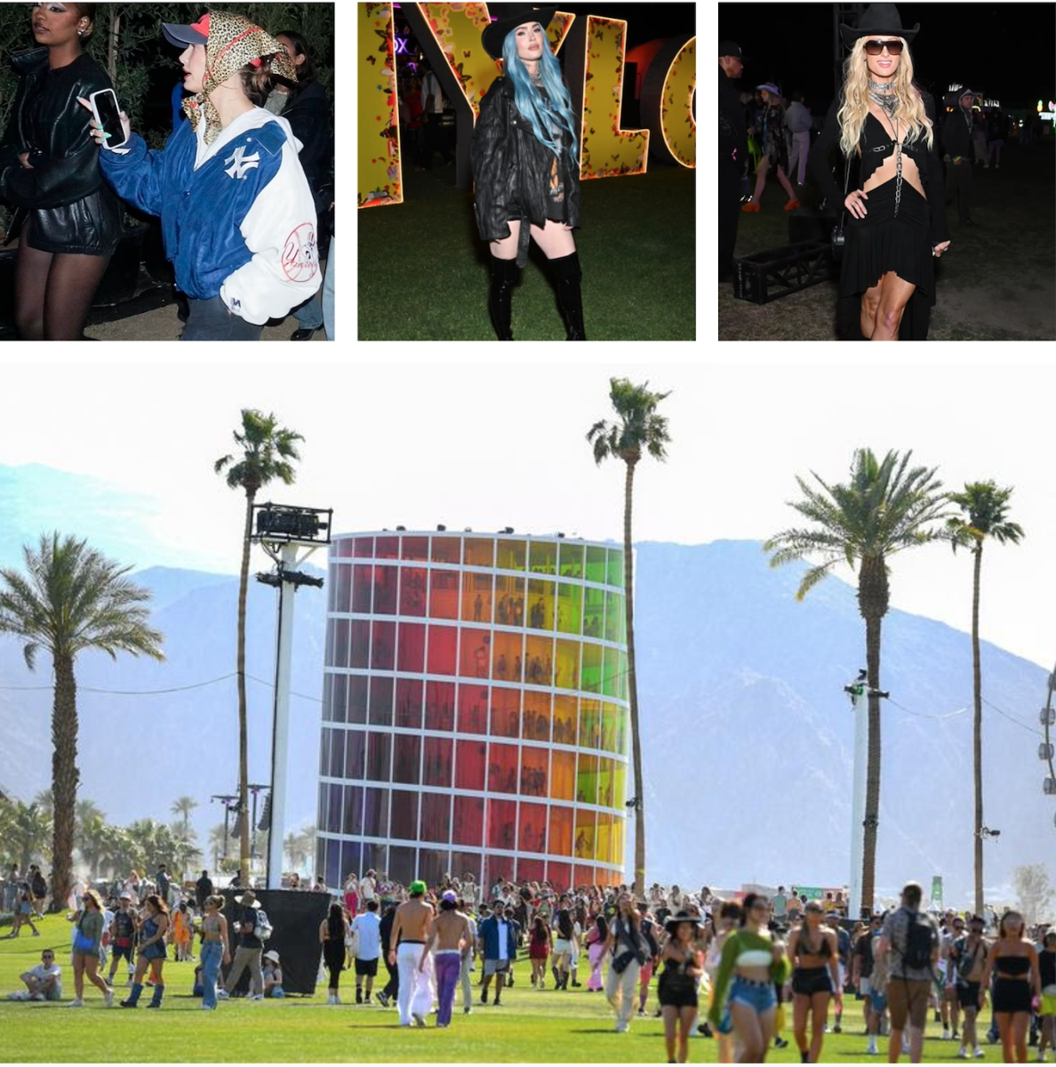 Coachella and some outfits worn placed above