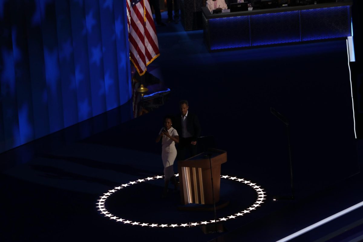 Kerry Washington speaking onstage at the DNC.*