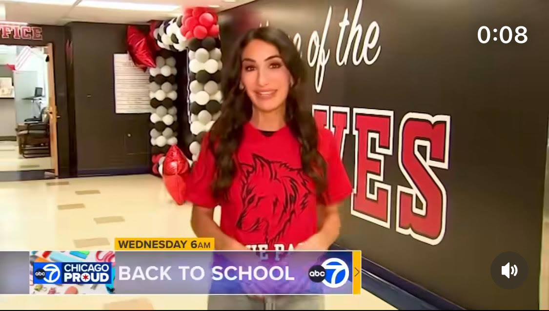 ABC7 News Reporter Diane Pathieu fliming the news segment at West