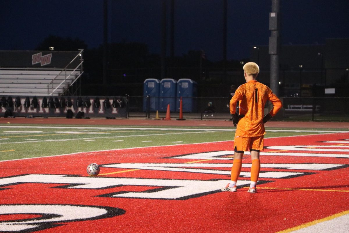 Junior Zulfo Velic prepares a goal kick.