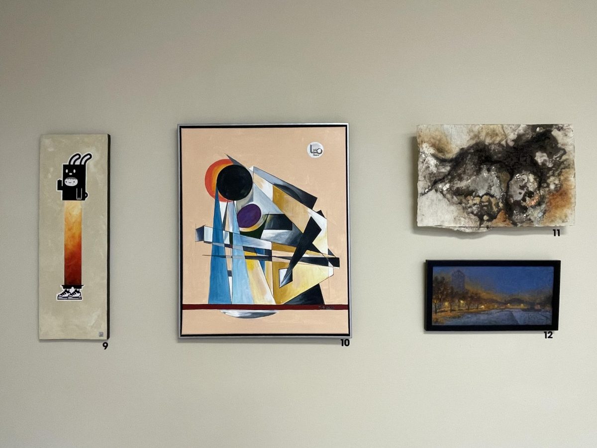 The gallery features 'All the Colors' by Nuree Kim (left), 'Partial Solar Eclipse in Chicago' by Leonid Osseny (middle) , 'Bastet' by Pamela Sloan (upper right) and 'Lincoln Park' by John W. Fleck (lower right).