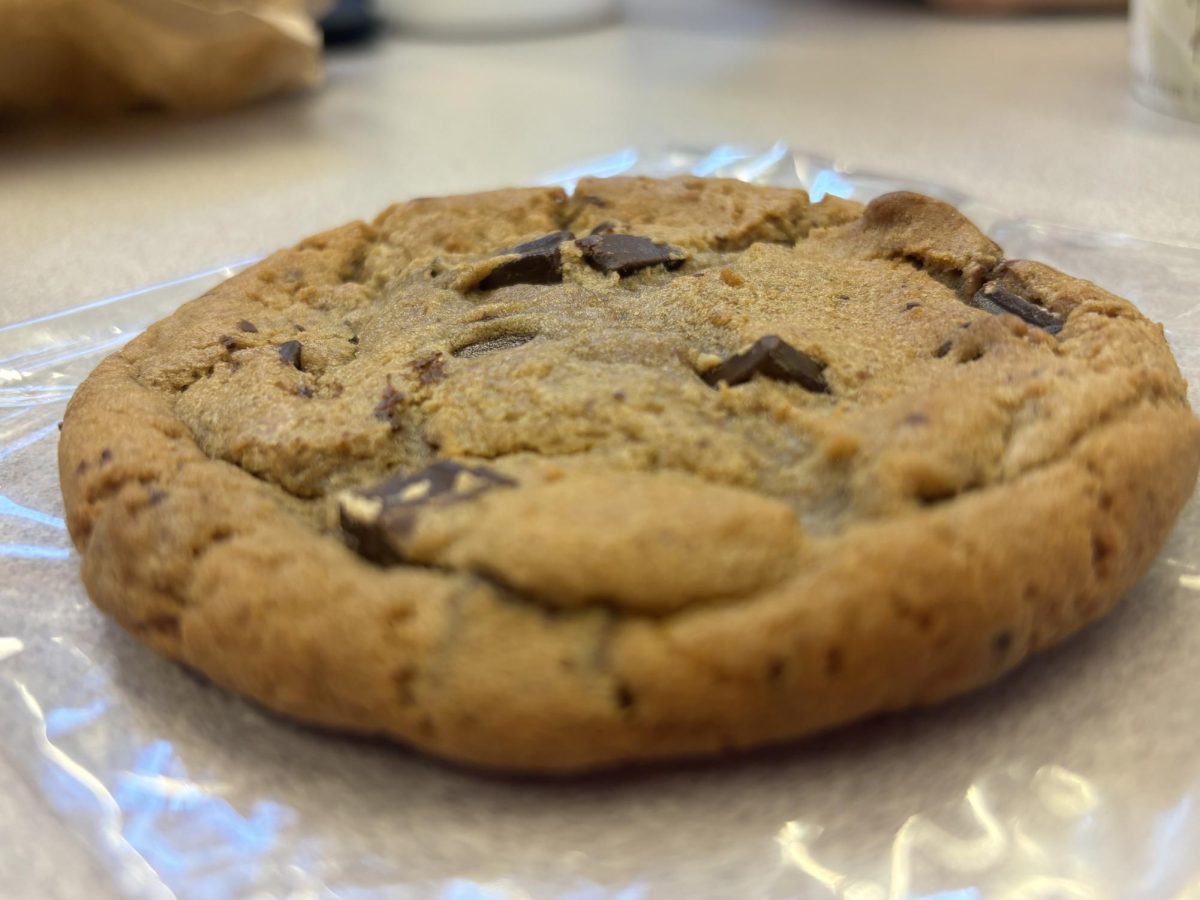 The cafeteria cookie is chewy and perfectly cooked. 