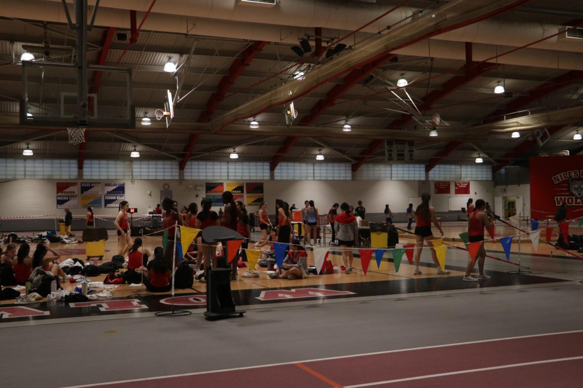 High schools Niles West, Niles North and Regina Dominican participated in a track meet in Niles West on Feb 25. 