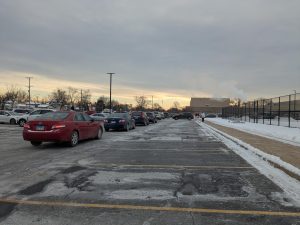 Students exit the school at 7:40 a.m. 