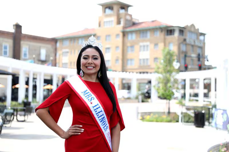 St. Charles resident Alicia Manzanares was crowned Mrs. Illinois American 2024 on June 15, 2024. Alicia represented Illinois in the Mrs. American pageant in Las Vegas on Aug. 27, 2024. She uses her platform to further highlight her long-standing commitment to education advocacy. (Sandy Bressner)