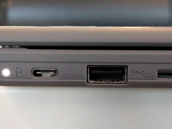 USB port on school issued Chromebook. 
