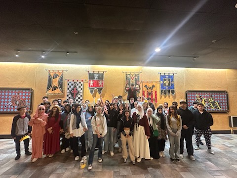 El Classes pose for a photo at Medieval Times. 