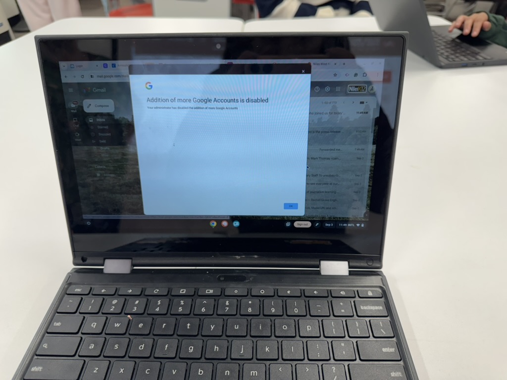 Students receive an error message when trying to log into their personal accounts.