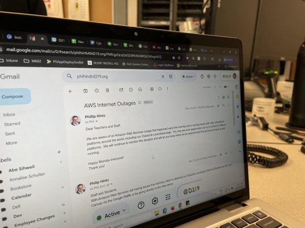 Chief Technology Officer for Niles Township District 219, Philip Hintz, sent out an email to teachers and staff about the Amazon Web Services Outage that happened on Oct. 20.