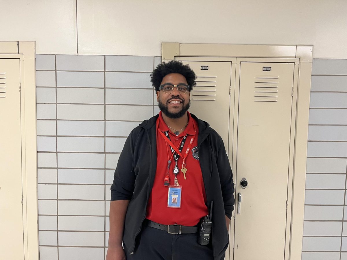 Security guard Adrian Dortch has been working at Niles West for two years.
