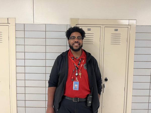 Security guard Adrian Dortch has been working at Niles West for two years.