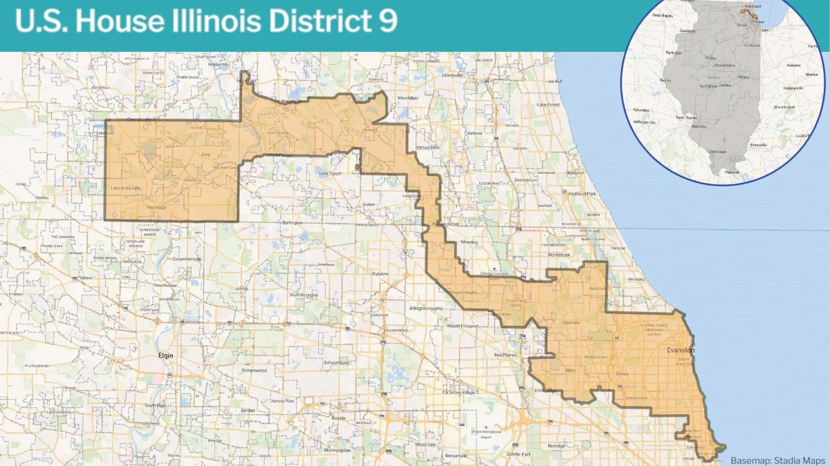 Niles West is represented in the Illinois's 9th District in the U.S Senate. 