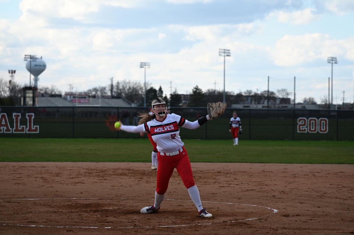 Lexi muffle, pitching to her teammate hoping to get a strike. 