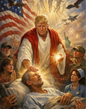 Trump's AI post of him as a "doctor" on Truth Social.