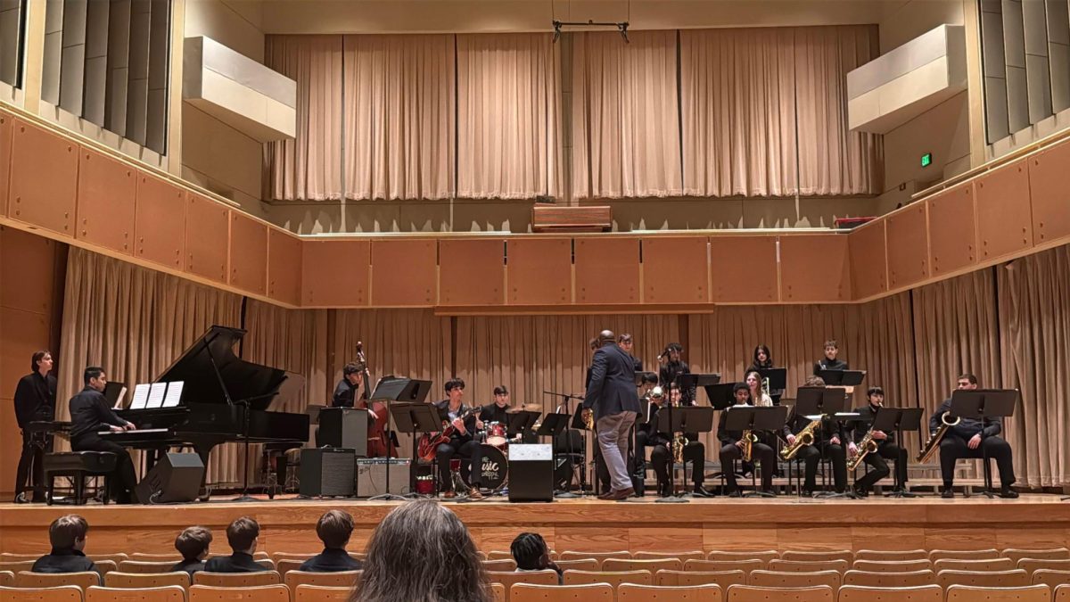 Jazz band's performance at the Illinois State jazz festival on April 11. Image via Justin Johnson.